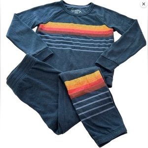 PJ Salvage Stay Cozy Rainbow and Navy
